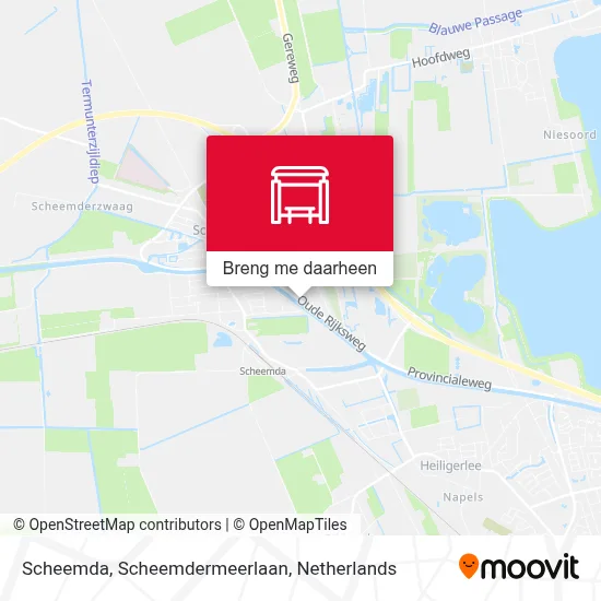 Scheemda, Scheemdermeerlaan kaart