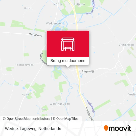 Wedde, Lageweg kaart