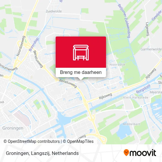 Groningen, Langszij kaart