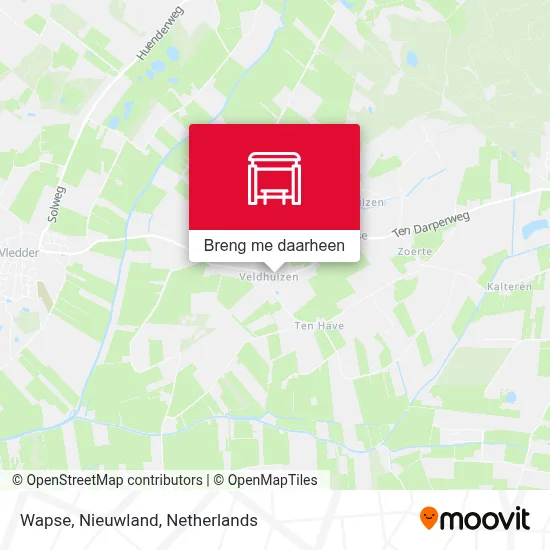 Wapse, Nieuwland kaart