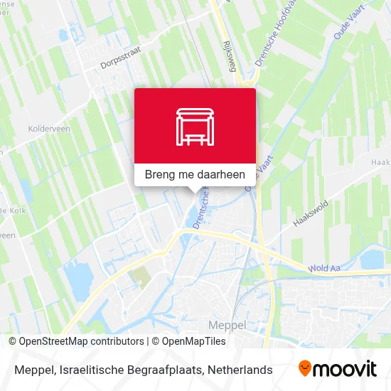 Meppel, Israelitische Begraafplaats kaart