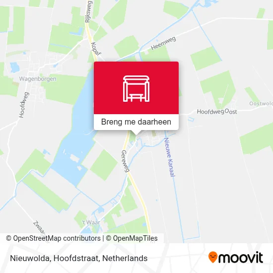 Nieuwolda, Hoofdstraat kaart