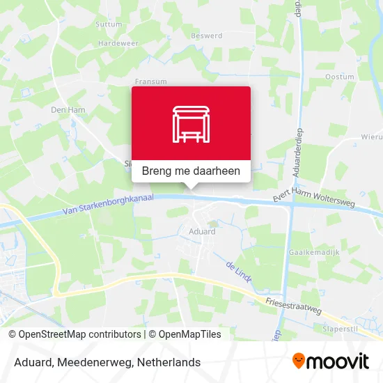 Aduard, Meedenerweg kaart