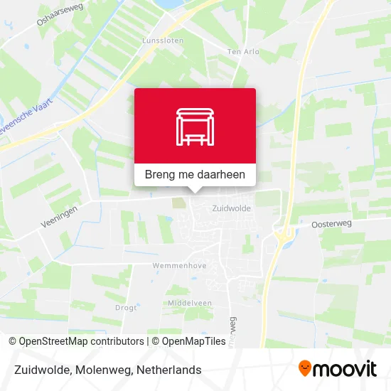 Zuidwolde, Molenweg kaart