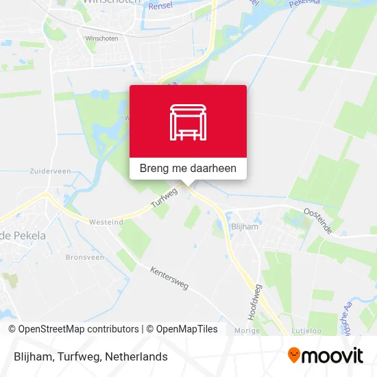 Blijham, Turfweg kaart