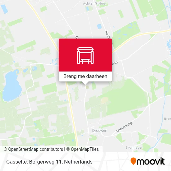 Gasselte, Borgerweg 11 kaart