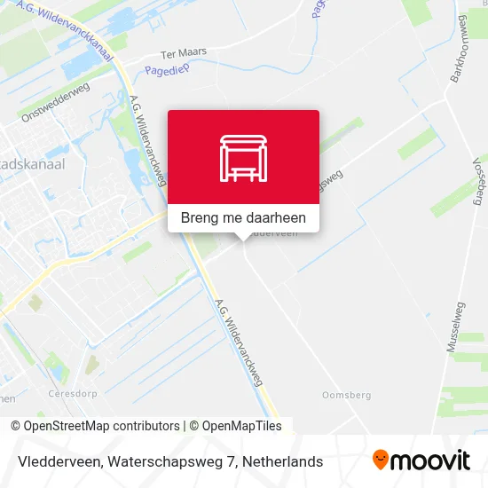 Vledderveen, Waterschapsweg 7 kaart