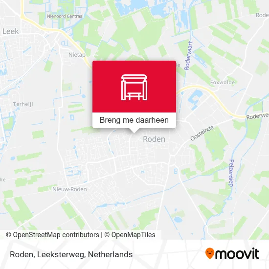 Roden, Leeksterweg kaart