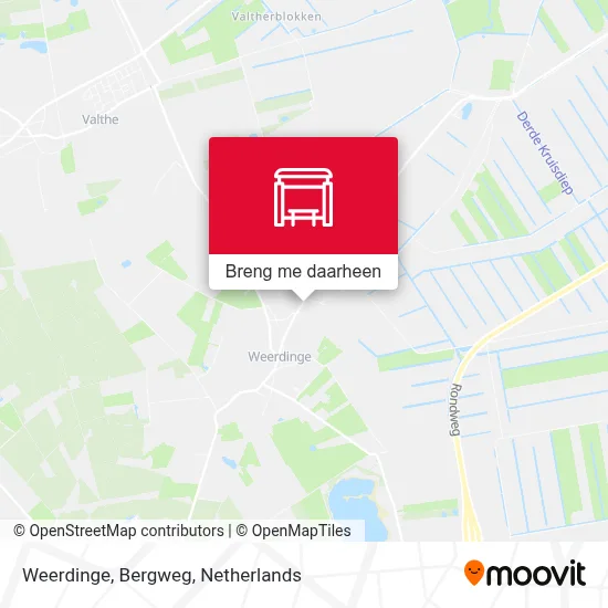 Weerdinge, Bergweg kaart