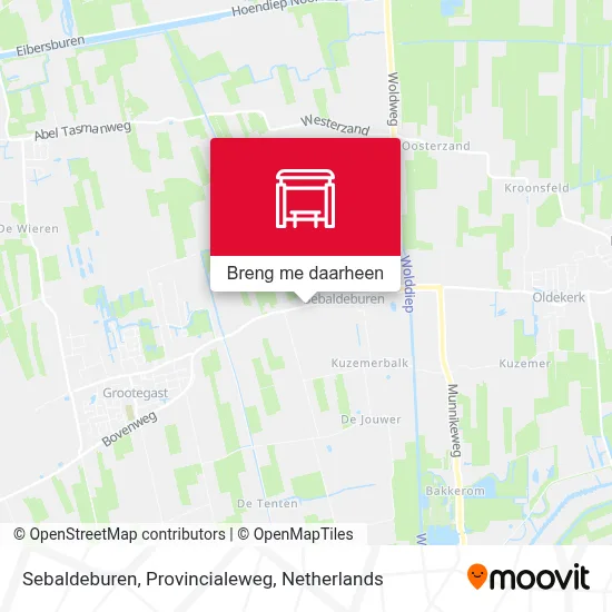 Sebaldeburen, Provincialeweg kaart