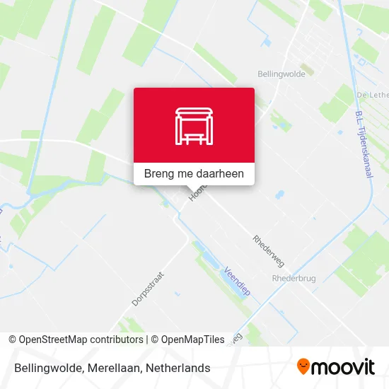 Bellingwolde, Merellaan kaart