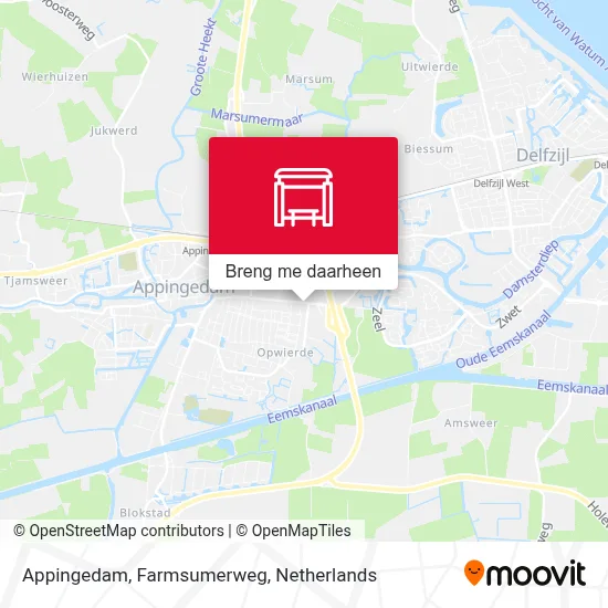 Appingedam, Farmsumerweg kaart
