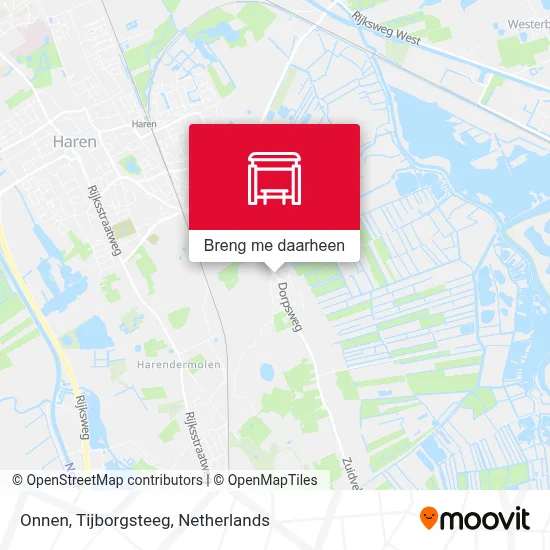 Onnen, Tijborgsteeg kaart