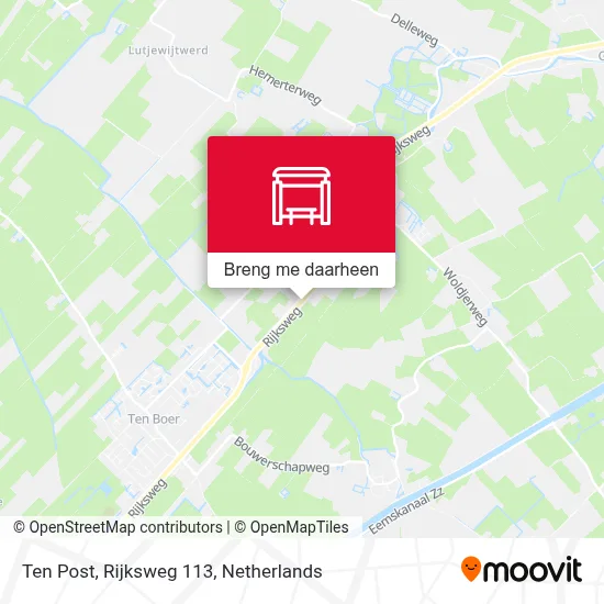 Ten Post, Rijksweg 113 kaart