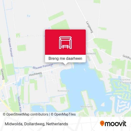 Midwolda, Dollardweg kaart