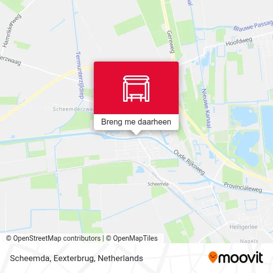 Scheemda, Eexterbrug kaart