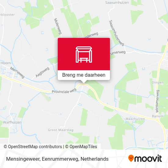 Mensingeweer, Eenrummerweg kaart