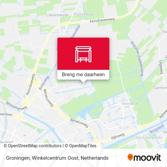 Groningen, Winkelcentrum Oost kaart