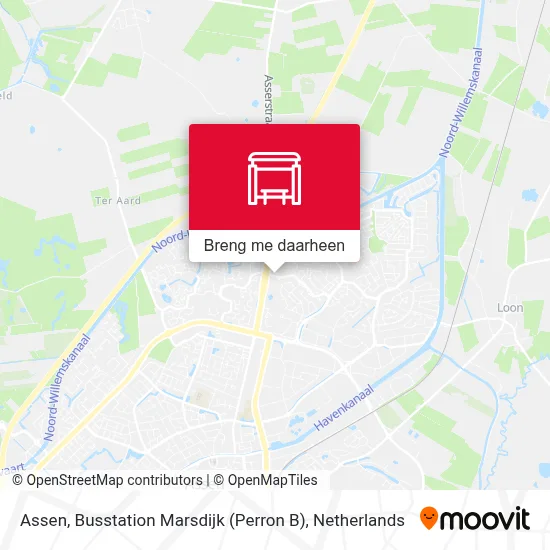 Assen, Busstation Marsdijk (Perron B) kaart