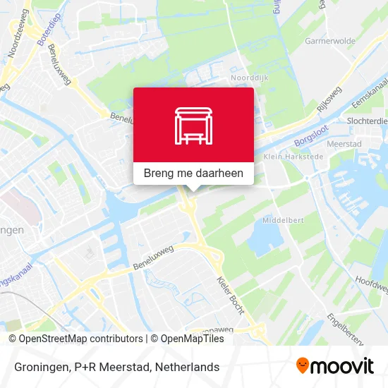 Groningen, P+R Meerstad kaart