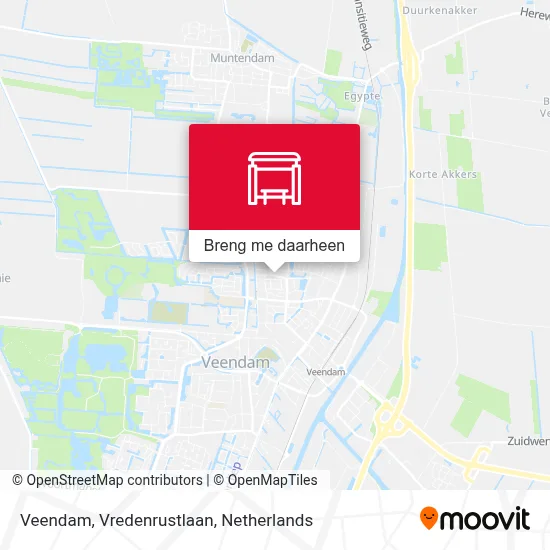 Veendam, Vredenrustlaan kaart