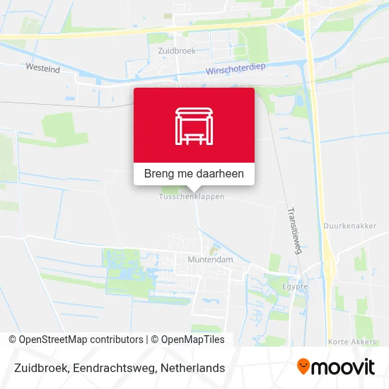 Zuidbroek, Eendrachtsweg kaart