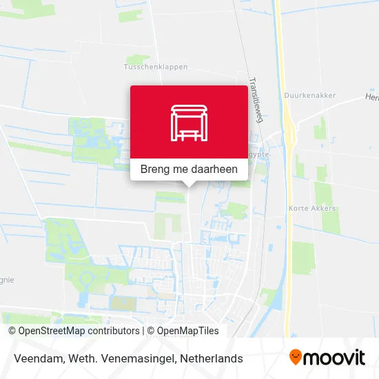 Veendam, Weth. Venemasingel kaart