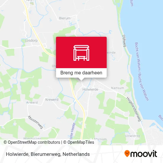 Holwierde, Bierumerweg kaart