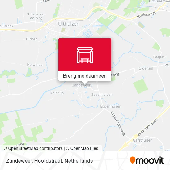 Zandeweer, Hoofdstraat kaart