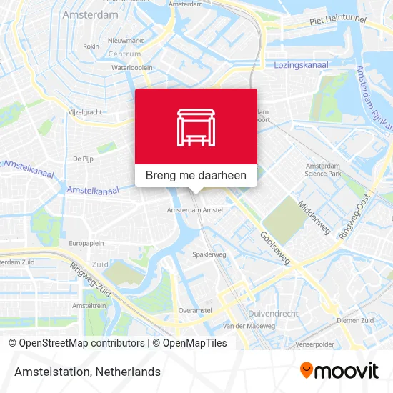 Amstelstation kaart
