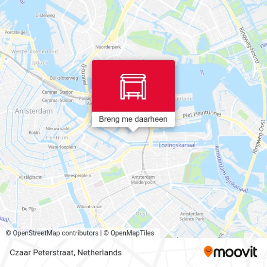 Czaar Peterstraat kaart