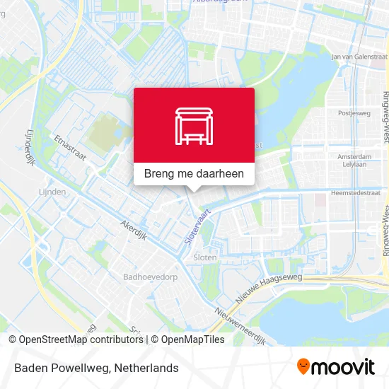 Baden Powellweg kaart