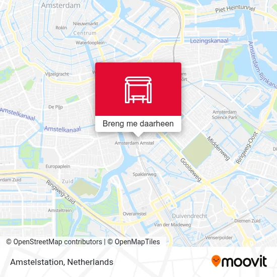 Amstelstation kaart
