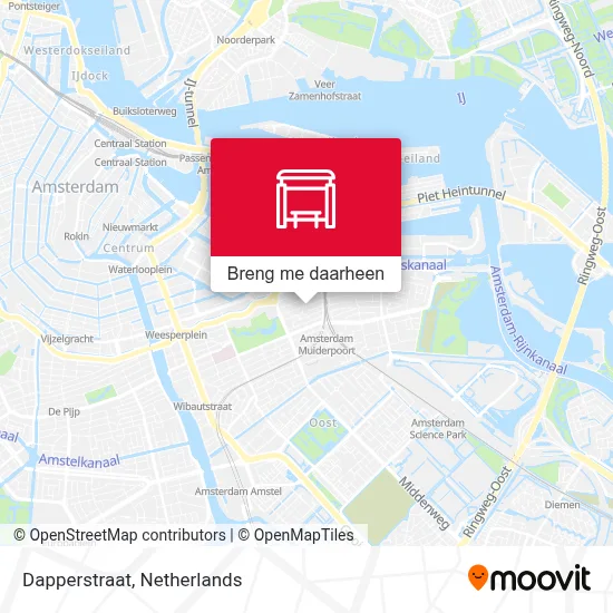 Dapperstraat kaart