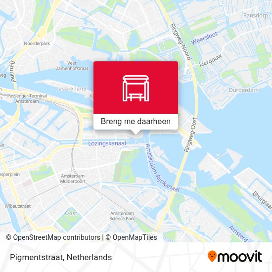 Pigmentstraat kaart
