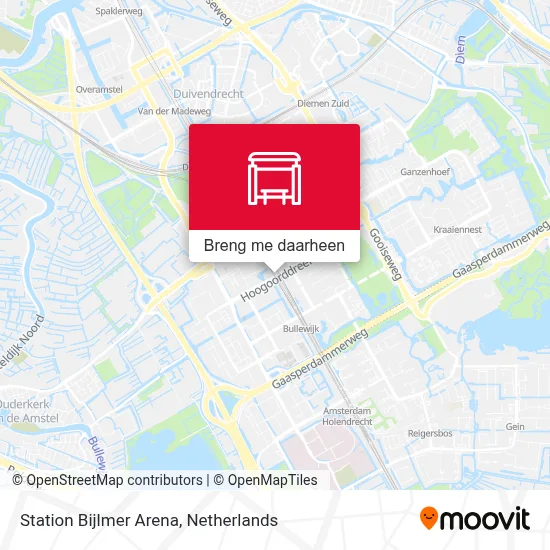 Station Bijlmer Arena kaart