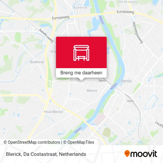 Blerick, Da Costastraat kaart