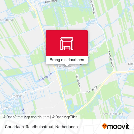 Goudriaan, Raadhuisstraat kaart