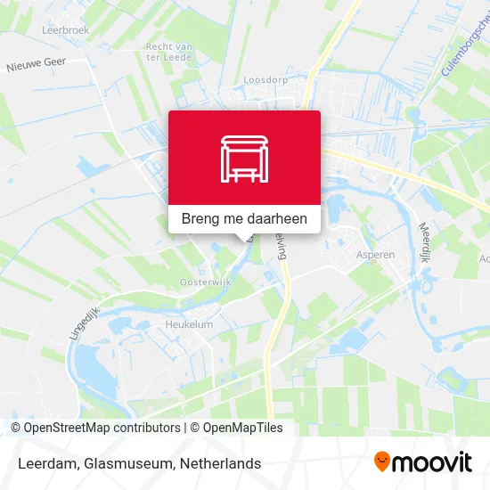 Leerdam, Glasmuseum kaart