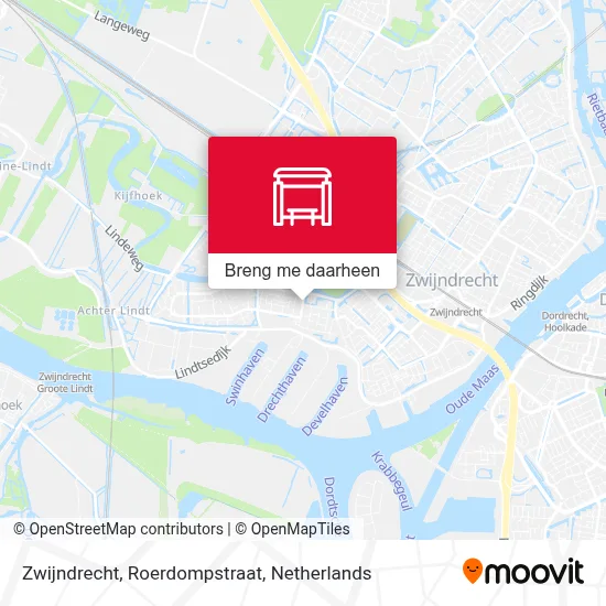 Zwijndrecht, Roerdompstraat kaart