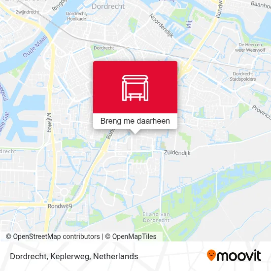 Dordrecht, Keplerweg kaart