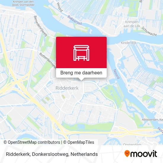 Ridderkerk, Donkerslootweg kaart