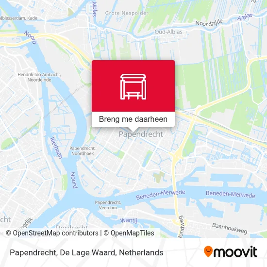 Papendrecht, De Lage Waard kaart