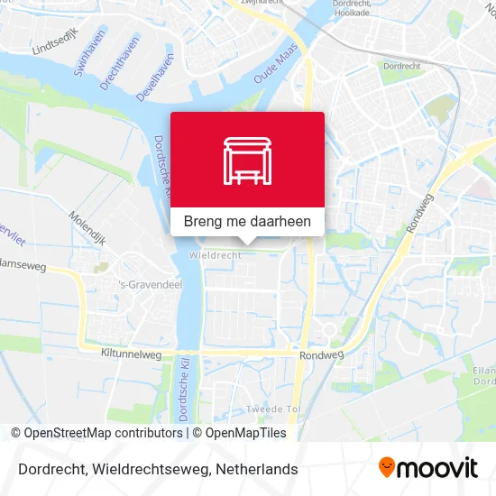 Dordrecht, Wieldrechtseweg kaart