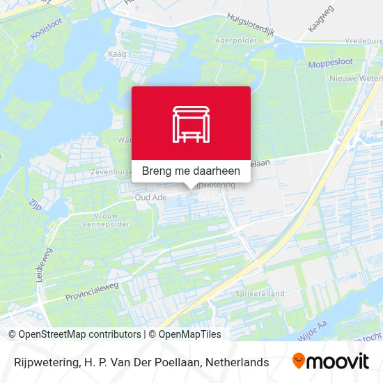 Rijpwetering, H. P. Van Der Poellaan kaart