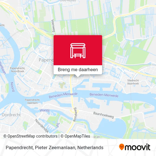 Papendrecht, Pieter Zeemanlaan kaart