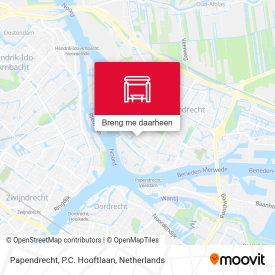 Papendrecht, P.C. Hooftlaan kaart