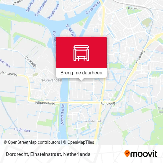 Dordrecht, Einsteinstraat kaart