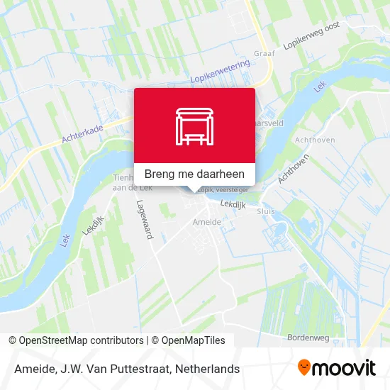 Ameide, J.W. Van Puttestraat kaart