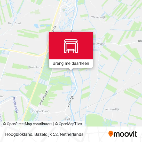 Hoogblokland, Bazeldijk 52 kaart